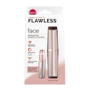 Finishing Touch Flawless Facial Hair Remover Electric Razor for Women - Coral - 1 of 4