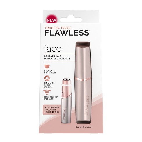 Finishing Touch Flawless Facial Hair Remover Electric Razor for Women Coral