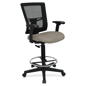 Lorell Mesh Back Drafting Stool - Frame - Black - 1 of 2