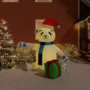 VidaXL Christmas Inflatable Teddy Bear LED 94.5" - 1 of 4