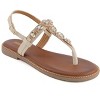 Andrea Women's Thong Sandals with Buckle Strap 61949 - 2 of 4