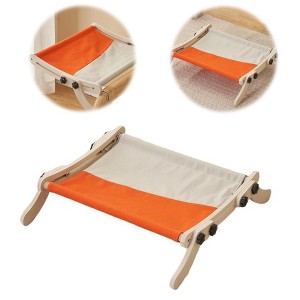 Cat Window Bed & Radiator Perch - Adjustable Hammock for Indoor Cats, 19kg Capacity, Multi-Location Use with Snap-In Legs - 1 of 4