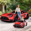 Costway Ride on Car Licensed Mercedes-AMG GT3 Kids Car with Remote Control 3 Speeds Black/Red/White - 2 of 4