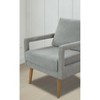Okak Elegant Chenille Accent Chair Living Room Chair with Soft Cushion Mid-Century Stylish Armchair with Solid Wood Legs for Office Bedroom - 3 of 4