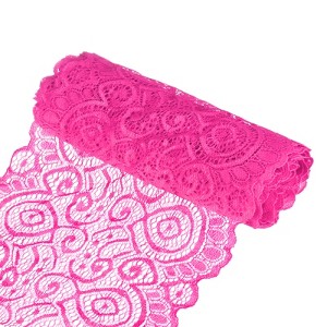 Unique Bargains Elastic Lace Fabric Ribbon Stretchy Trim Pattern for Bridal Wedding 1 Pc - 1 of 4