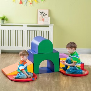 Whisen 4-Piece Kids Soft Foam Climbing and Crawling Blocks & Play Set, Indoor Playground Toy Gift for Toddlers - 1 of 4