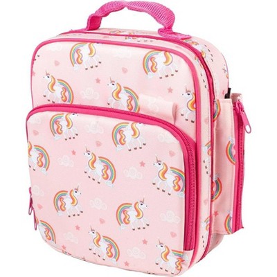 Bentology Insulated Lunch Box w Snack Pocket & Water Bottle Holder - Boys or Kids Lunchbox Tote Keeps Food Hotter or Colder Longer - Reusable Bag Fits