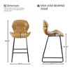 Set of 2, Leather Bar Chair with High-Density Sponge, PU Chair Counter Height Pub Kitchen Stools for Dining room,homes,bars, kitchens - 3 of 4