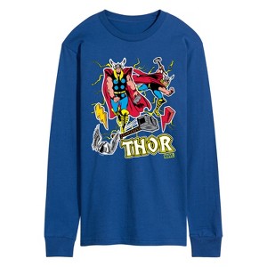Men's - Marvel - Thor Stickers Style Long Sleeve Graphic T-Shirt - 1 of 4