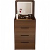 NicBex 23.6"/19" 3-in-1 Vanity Desk with Plip Top Mirror,Makeup Vanity Set with Visible Glass Desktop,Vanity Table with 3 Drawers & Padded Stool - 2 of 4