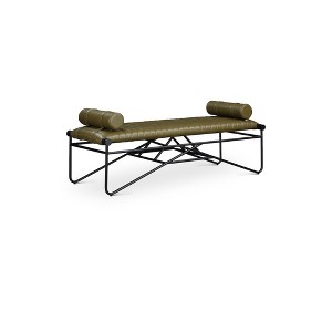 Meridian Furniture,Gatsby Vegan Leather Bench - 1 of 4