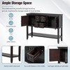 NicBex 4 Drawers Console Table with 2 Large Cabinets and Bottom Shelf,Entryway Table with Storage Space,Modern Couch Table for Living Room,Espresso - 4 of 4