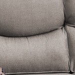 gray cushion/brown wicker