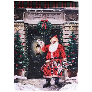 Dicksons Magnolia Garden Outdoor Flag Decoration For Garden, Yard, Or Walkway Standard 13 x 18, Weather Resistant Polyester, Santa Delivering Presents - 1 of 1