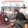 Acekool Electric Drain Cleaner Auger with Auto Feed, Pneumatic Foot Switch, 4 Interchangeable Cutters for 1" to 4" Pipes - 2 of 4