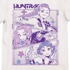 KPop Demon Hunters Huntr/x Character Line Art Youth Girl White Short Sleeve Tee - 2 of 2