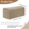 Unique Bargains Anti-Slip Stretch Couch Armrest Slipcovers 4 Pcs - 2 of 4