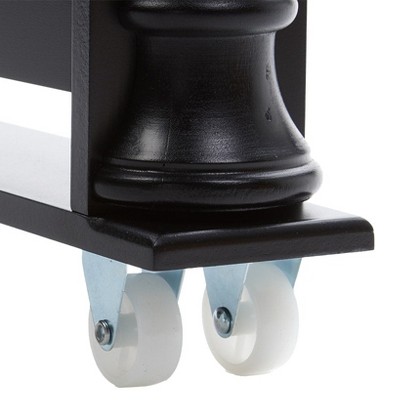 The Lakeside Collection Wooden Can Organizer & Spice Rack - Slim Rolling Kitchen Cart