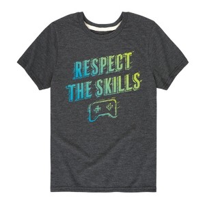 Boys' - Instant Message - Video Gamer Respect The Skills Short Sleeve Graphic T-Shirt - 1 of 4
