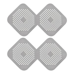 Unique Bargains Square Anti-Slip Bathroom with Suction Cup Drain Protector - 1 of 4