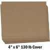 Hamilco Brown Kraft Cardstock Thick Paper Cards 4x6 Blank Card Stock Heavy Weight 130 lb Cover - 50 Pack - 2 of 4