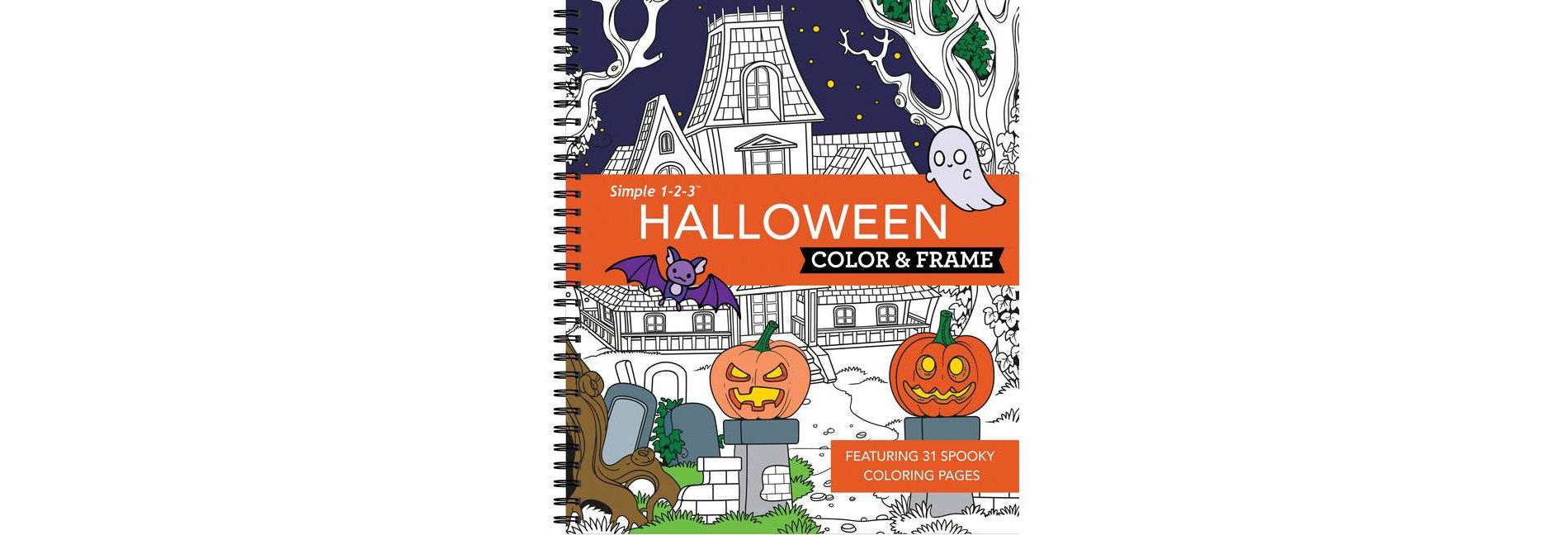 Color & Frame - Halloween (Coloring Book) - by  New Seasons & Publications International Ltd (Spiral Bound)