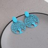 SOHI Women's Blue Tree Drop Earrings - 2 of 3