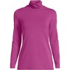 Lands' End Women's Lightweight Jersey Skimming Long Sleeve Turtleneck - 3 of 3