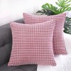PiccoCasa Home Soft Corduroy Corn Striped Pillow Cases Covers with Zipper 2 Pcs - 2 of 4