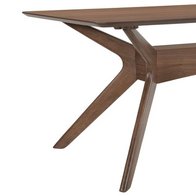 Walnut Mid-Century Modern Rectangular Dining Table