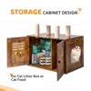 VINGLI Cat Tree with Litter Box, Cat Tower for Indoor Kittens, All-in-1 Wooden Cats Condo, Hidden Cat Washroom Furniture (70 inch) - 3 of 4