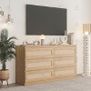 Modern Rattan 8-Drawer Dresser for Bedroom - Slim Wooden Chest of Drawers, Durable Freestanding Storage Organizer Cabinet - 3 of 4