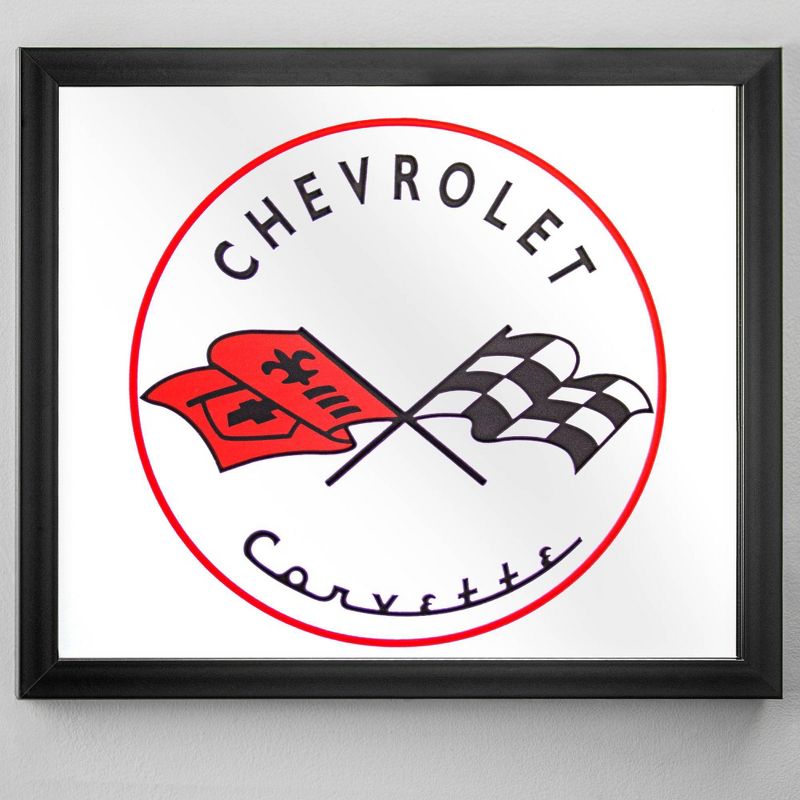 Chevrolet Corvette Printed Accent Mirror White/Red - American Art Decor, 5 of 6