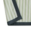 LunaLulinlk Beautiful Skinny Stripe Sage Green + Nightshadow Blue Shower Curtain - 4 of 4