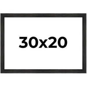 PosterPalooza | 30x20 Wide Barnwood Picture Frame, UV Acrylic, 6 Finishes - Grey, Brown, White, and Black - 1 of 4