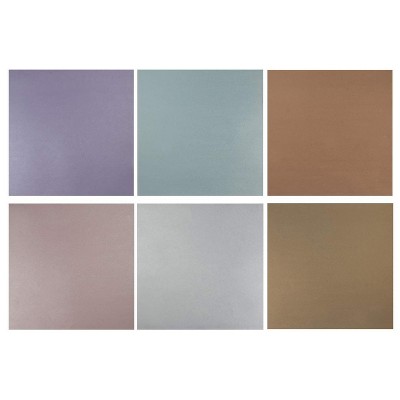 48 Sheet Metallic Scrapbook Paper Pad, Assorted Colors, 12 x 12 inches