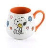 Peanuts Mothers Baby 4 Piece 20 Ounce Stoneware Belly Mug Set in Orange and Pink - 3 of 4
