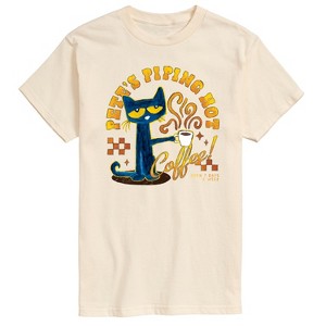 Men's - Pete the Cat - Piping Hot Coffee Short Sleeve Graphic T-Shirt - 1 of 4