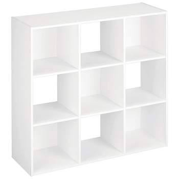 9-Cube Stackable Shoe Cubby with Storage Shelves