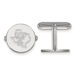 Black Bow Jewelry Sterling Silver Texas Tech Red Raiders NCAA Cuff Links - 1 of 3