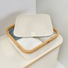 WeThinkStorage 4 Slots Natural Bamboo Organizer with Lid Soft Fabric Interior - 4 of 4