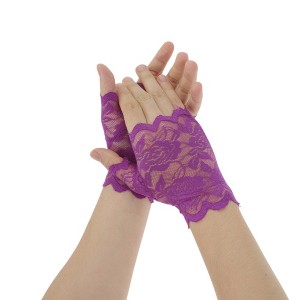 Unique Bargains Women's Half Finger Thin Sunblock Fingerless Gloves 1 Pair - 1 of 4