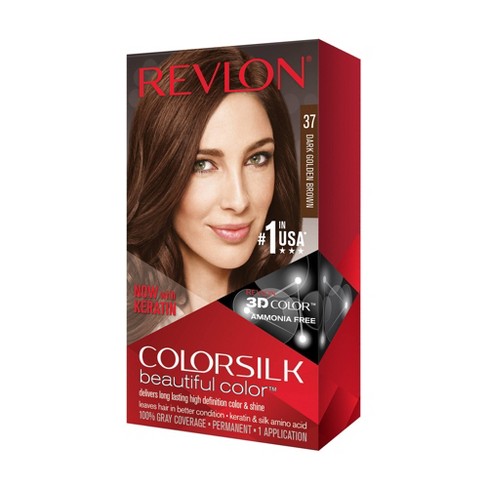 Revlon Colorsilk Beautiful Permanent Hair Color 37 Dark Golden Brown 1 Kit