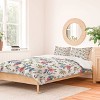 Deny Designs Queen Wagner Campelo Rose Fruits Duvet Cover and Pillow Shams: Abstract Non-Woven, Machine Washable - 3 of 4