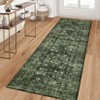 Vintage Rug Living Room Rug Floral Print Rugs with Non-Slip Backing, Low Pile Non-Shedding Area Rug - 2 of 4