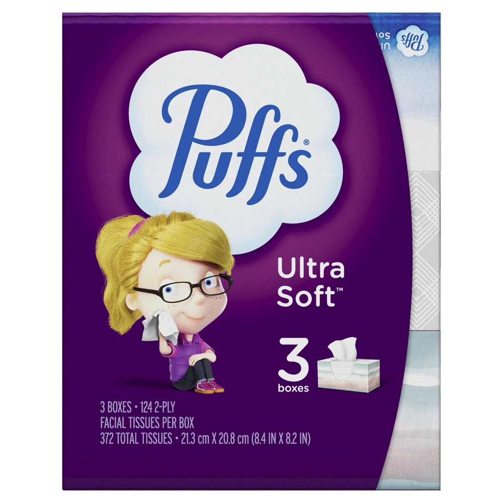 UPC 037000355205 product image for Puffs Ultra Soft & Strong Family Facial Tissue - 3pk/124ct | upcitemdb.com