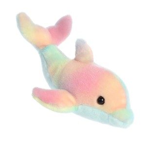 Aurora Small Dolphin Mini Flopsie Adorable Stuffed Animal Blue 9" - 1 of 4