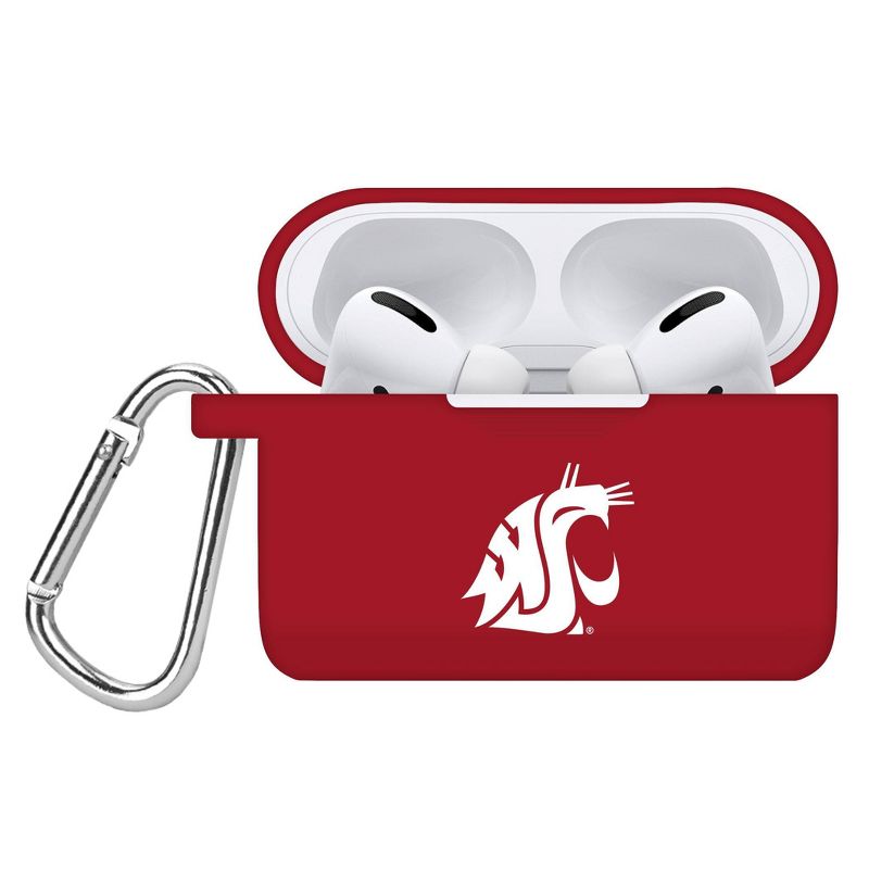 NCAA Washington State Cougars Apple AirPods Pro Compatible Silicone Battery Case Cover - Red, 1 of 3