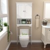 GlasFlength Bathroom Storage Cabinets, Freestanding, Open shelving Bathroom Vanity，Assembly Required, White, 24.8"*9"*65.98" - 2 of 4