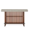 Lirago Gray Engineered Wood and Iron 2-Tier Bar Table 63x15.8x41.5 Inch with Footrest - 3 of 4